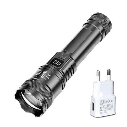 High Power 2000LM LED Flashlight Built-in Battery USB Rechargeable