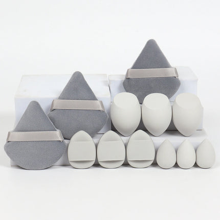 12-Piece All-Purpose Makeup Sponge Set, Made of 3 Loose Powder Puffs,