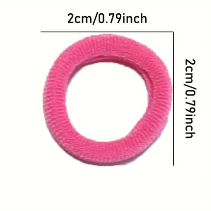 200PCS Women Girls Colorful Nylon Elastic Hair Bands Ponytail Hold