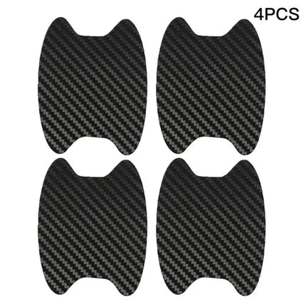4Pcs Auto Door Sticker Carbon Fiber Scratches Resistant Cover Car