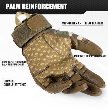 Touch Screen Cycling Gloves PU Leather Tactical Airsoft Hunting