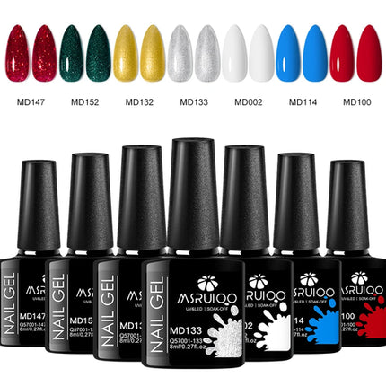7pc Nail Gel Polish Set DIY Nail Art Design All For Decoration Soak