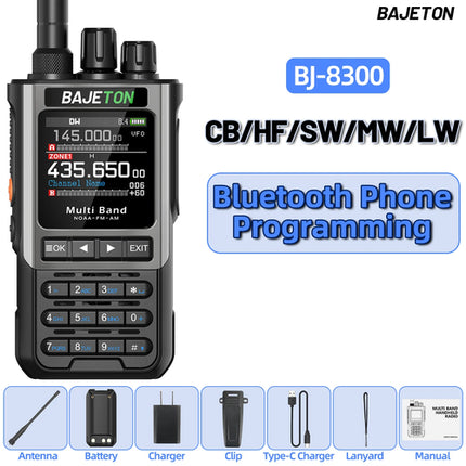 BinTolk BT8200 Walkie Talkie Long Range 10W Tri Power Full Band