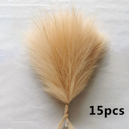 15pcs Artificial Pampas Grass Flower Bouquet For Home Wedding