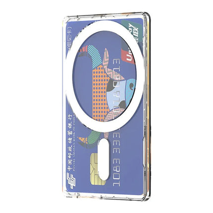 Magnetic Clear Wallet Plastic Strong Adsorption  Case Portable Card