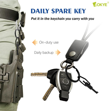 AK-03B mini handcuff key, made of high carbon steel, with key ring,