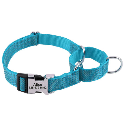 Custom Dog Martingale Collar Nylon Reflective Dog Collars With