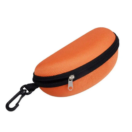 1pc Portable Sunglasses Case Protector Oxford Cloth Hard EVA Zippered