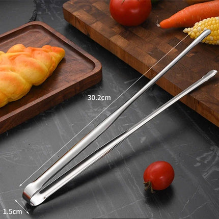 Stainless Steel Grill Tongs Food Clip BBQ Steak Clip Bread Tong