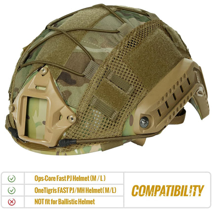 Tactical Helmet Cover for Fast Helmet Multi-Camo Helmet Cover