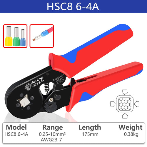 Manual crimping tool for ferrule terminals HSC8 6-4 ferrule crimping