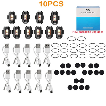 Motorcycle Light Drone Strobe Light 7 Color Mini USB LED