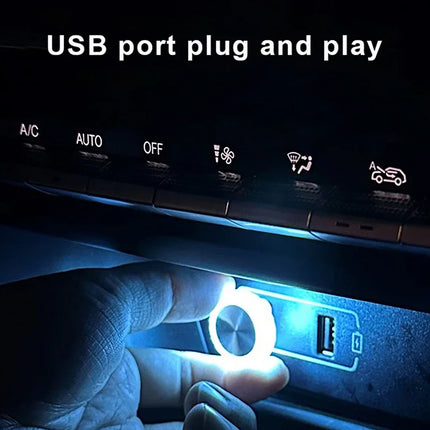 1 Pc RGB Car USB Ambient Light Mini LED Decorative Atmosphere Lamps