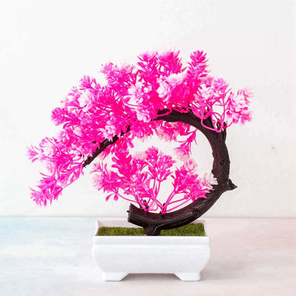 Crescent Style Bonsai Simulation Plant Thousand Layer Flower Bonsai