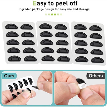 5pairs Eyeglasses Anti Slip Nose Pads Soft Silicone Adhesive Glasses