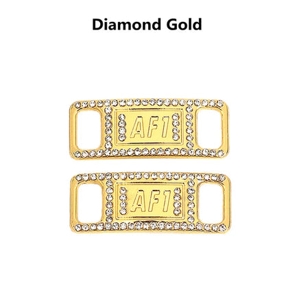 1Pair AF1 Diamond Shoe Charms Fashion Laces Buckle Quality Metal