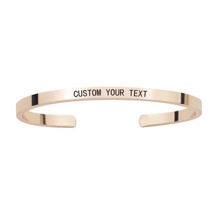 1PC Personalized Engraved Name Stainless Steel Bracelet Custom Words