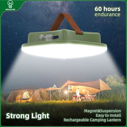 MOSLIGHTING 80W Camping Lantern Portable Flashlights Rechargeable
