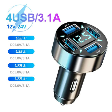 Car Charger 2-6 Ports Fast Quick Charging PD QC3.0 USB Car Phone