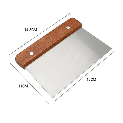 Stainless Steel Pasty Cutters Noodle Knife Cake Scraper with Scale