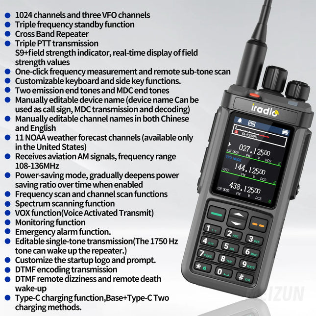 Iradio UV-98 PLUS Multi Band 10W FM AM SSB HF Cross Band Repeater