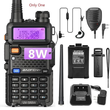 1/2X Baofeng UV-5R 8W Tri-Power Walkie Talkie High Power Dual Band