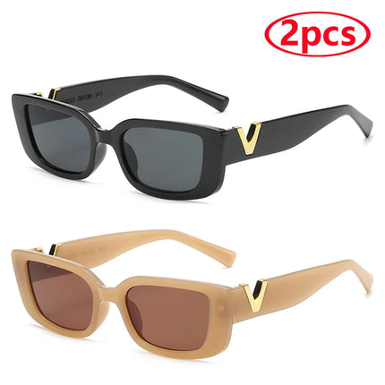 Fashion Rectangle Sunglasses Women Luxury Brand Vintage Small Frame