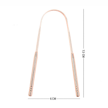 Stainless Steel Tongue Scraper Cleaner Fresh Breath Cleaning Coated