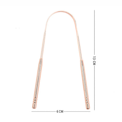 Stainless Steel Tongue Scraper Cleaner Fresh Breath Cleaning Coated