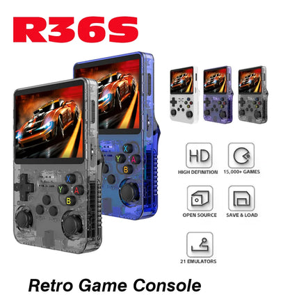 128GB R36S Retro Handheld Video Game Console 3.5Inch IPS Screen Player
