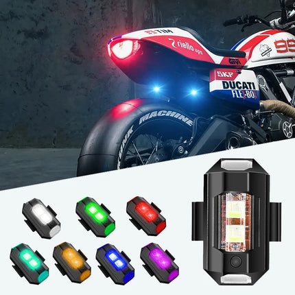 Motorcycle Light Drone Strobe Light 7 Color Mini USB LED