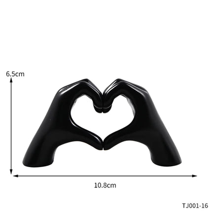 Resin Love Gesture Sculpture Desktop Decoration Sculpture Doll Nordic
