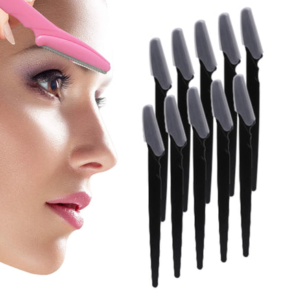 10/40Pcs Eyebrow Trimmer Face Blade Shaver Portable Eye Brow Epilation