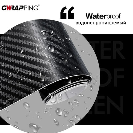 3D Carbon Fiber Car Sticker Anti-Scratch Waterproof Carbon Fiber Auto
