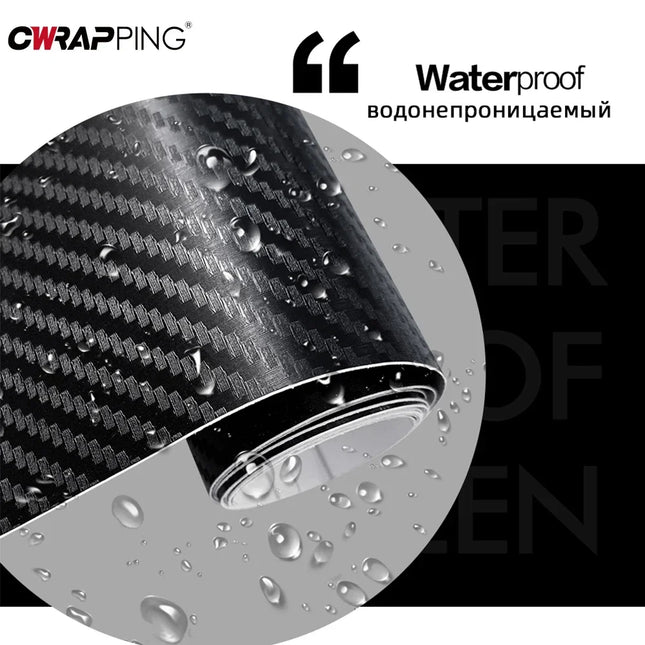 3D Carbon Fiber Car Sticker Anti-Scratch Waterproof Carbon Fiber Auto