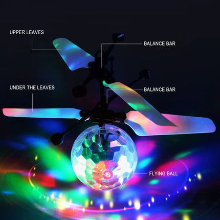 Led Light Suspension Crystal Ball Infrared Induction RC Gesture