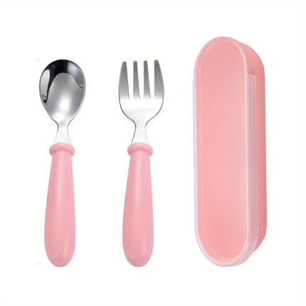 Personalized Custom Name Stainless Steel Cutlery Set with Storage Case