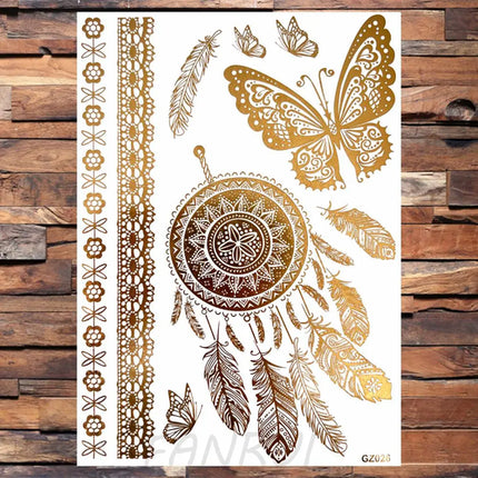 Realistic Elephant Moon Temporary Tattoos For Women Adult Fake