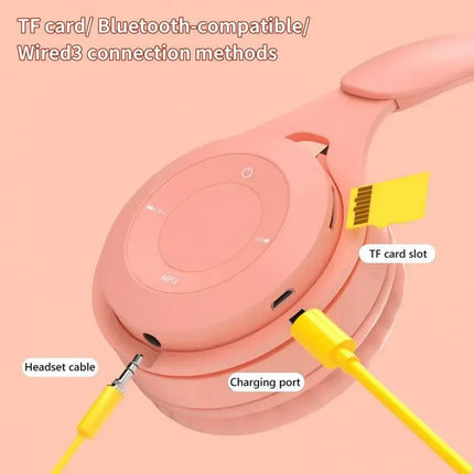 Foldable Sport Gaming Macaron Headphones Y08 Bluetooth Headset Stereo