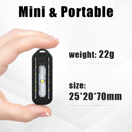 USB Recharge LED Flashlight Work Light Keychain Flashlight for Police
