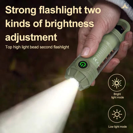 Multi Functional Outdoor LED Camping Lights Rechargeable Flashlights
