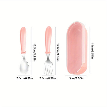 Personalized Custom Name Stainless Steel Cutlery Set with Storage Case