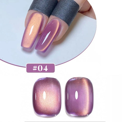 1/5PCS SS25 Cat Eye Gel Polish w/Glass Beads & Crystal, 5 Colors Salon