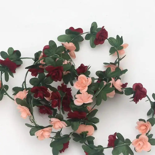 250cm Artificial Flower Plants Rose Christmas Garland for Wedding Home