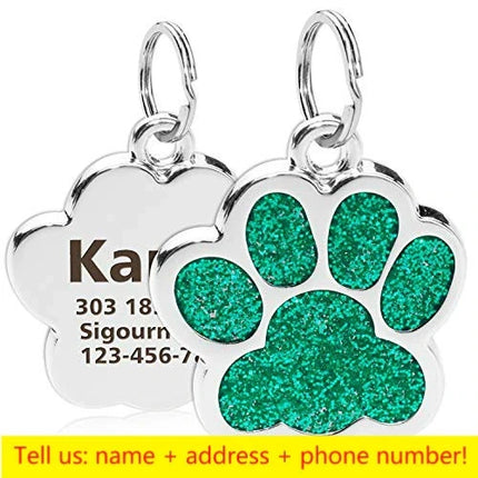 Personalized Dog Cat CustomTags Engraved Puppy Pet ID Name Collar  Tag
