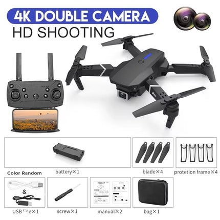 KBDFA 2025 E88 Professional Wide Angle RC Dron HD 4K Camera Mode