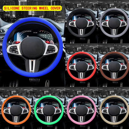 Car Silicone Steering Wheel Cover Summer Universal Elastic Glove Cover