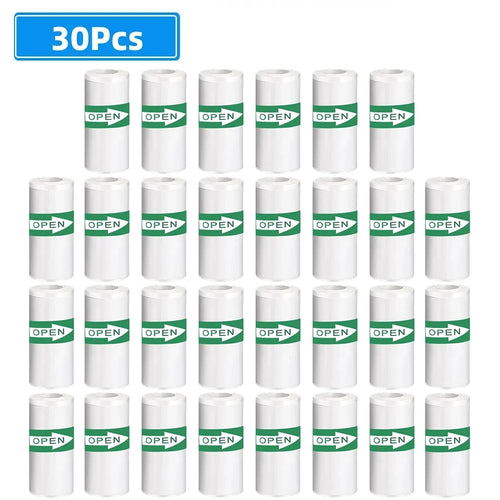 30 Rolls 57*25mm Thermal Paper White Sticker Camera Instant Print Kids