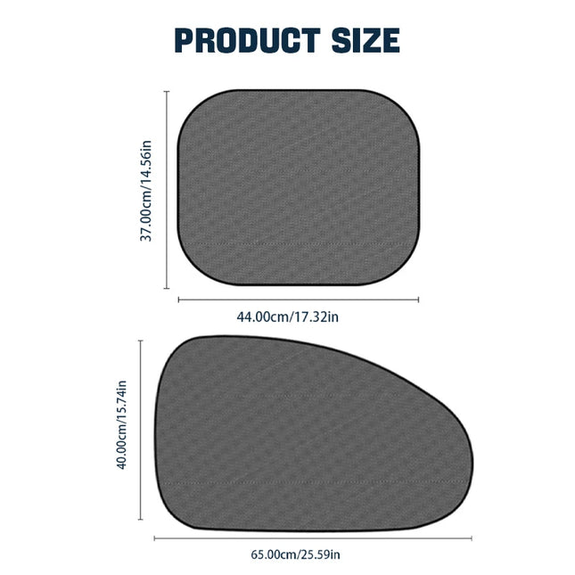 SEAMETAL 2PCS Car Window Sunshade Cover Sun Shield UV Protection Auto