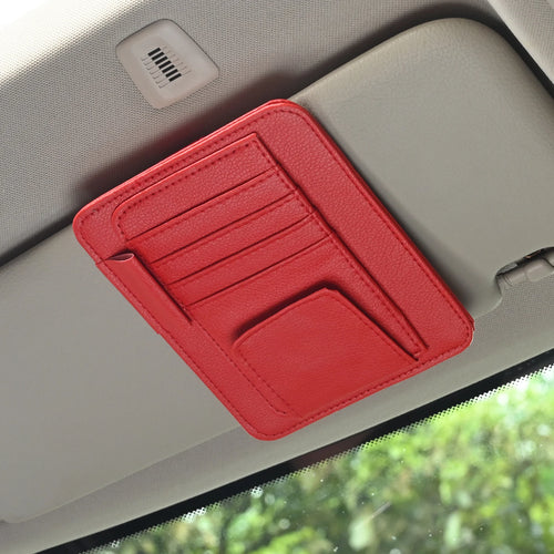 Car Sun Visor Organizer Multi-Pocket Business Card Storage Management